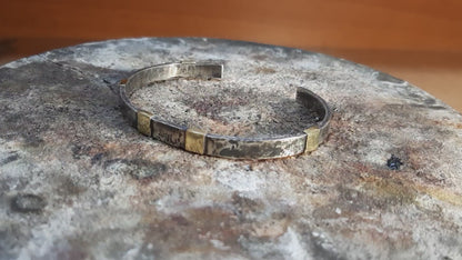 Hammered Cuff Bracelet in Sterling Silver
