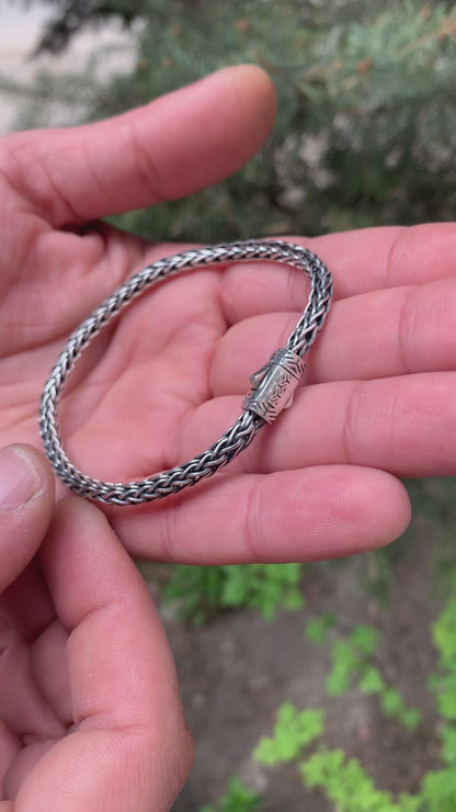 Men's Sterling Silver Woven Bracelet