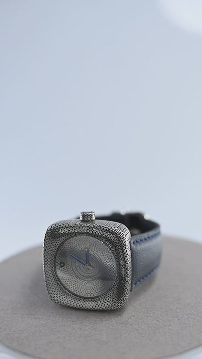 Astronomical wristwatch made of 925 sterling silver.