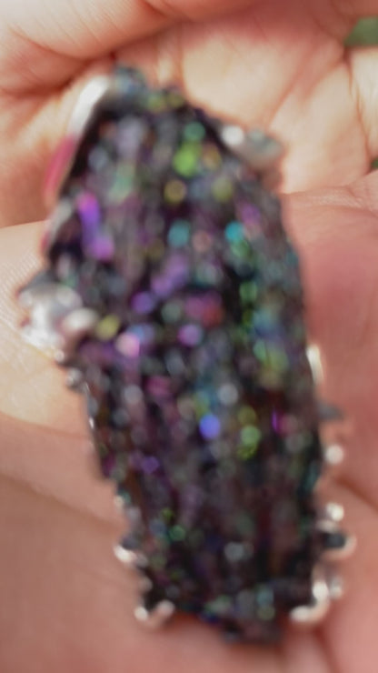 Raw Carborundum Sterling Silver Ring