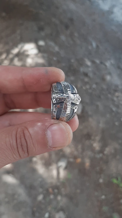 Ring In The Shape Of Medieval Armor