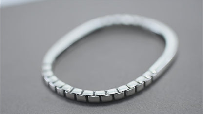 Men’s Silver Chain Bracelet – Stainless Steel Cuff Bangle
