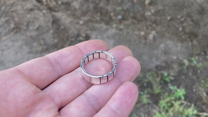 Chain Link Sterling Silver Men's Ring