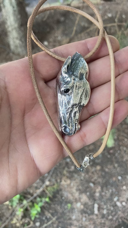 Sterling Silver Horse Head Pendant