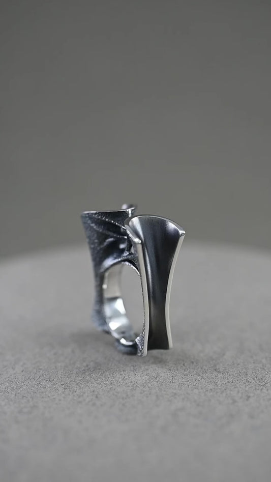 Sculptural Sterling Silver Ring