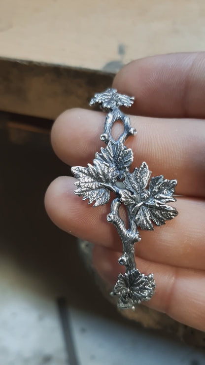 Sterling Silver Leaf Bracelet