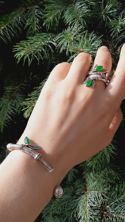 Sterling Silver Bamboo Ring