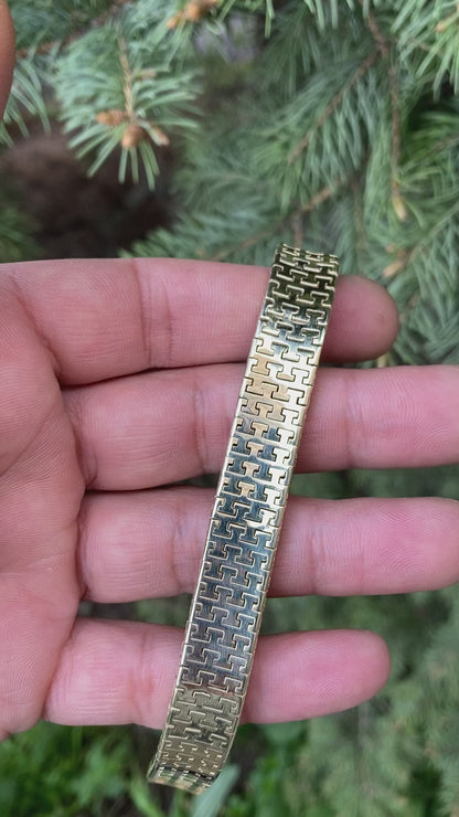 925 Sterling Silver  Pattern Bracelet Unisex