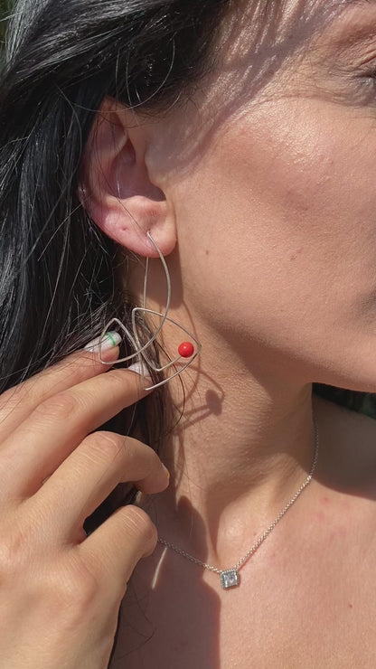 Sterling Silver Fish Earrings